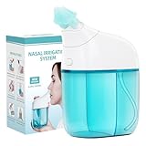 Nasal Irrigation System, Nasal Care, Sinus Rinse Machine, Nasal Rinse Machine, Nasal Cleaner with Auto Waste Collection Function for Sinus, Runny Nose, Nasal Congestion Turquoise