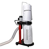 BUCKTOOL 1.2 HP Auto Start 750CFM Dust Collector with 3 Dust Collection Bag, 5.4 Cubic Bag Capacity and 5 PCS Reducer for Woodworking DC50