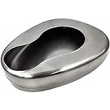 DEXSUR Bedpans for Elderly Men and Women, Heavy Duty Metal Autoclavable Adult Stainless Steel Bed pan for Medical Centers and Home Use, 14 x 11 3/8 Inches