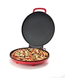 Zenith Versa Grill Non-Stick Pizza Maker Machine For Home, Calzone Maker, Pizza Oven Converts to Electric indoor Grill, Red
