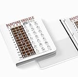 Laminated Baritone Ukulele Fretboard & Chord Chart Easy Instructional Poster Bari Uke Notebook 8.5'x11' | A New Song Music