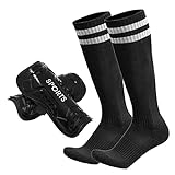 AITUSI Soccer Shin Guards for Kids Youth, Shin Pads and Long Soccer Socks for 3-15 Years Old Boys Girls Toddler Children Teenagers, Soccer Equipment for Football Games