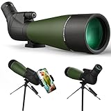 Wozel 25-75X80 Spotting Scopes for Target Shooting - HD Spotter Scope with Tripod Carrying Bag & Smartphone Holder - BAK4 Waterproof Spotting Scope for Bird Watching Hunting Wildlife Viewing