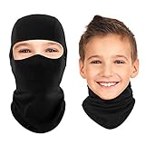 1Pc Kids Balaclava Ski Mask Cold Weather Windproof Tactical Face Mask Winter for Skiing Snowboarding Cycling (1 PC Black)