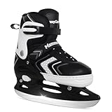 Adjustable Ice Skates for Kids Boys Girls, Soft Padding and Reinforced Ankle Support Ice Hockey Skates Suitable for Outdoor and Skating Rinks Black Size 6 7 8