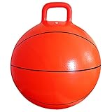 AppleRound Space Hopper Ball with Pump in Basketball Style, 18in/45cm Diameter for Ages 3-6, Kangaroo Bouncer, Hoppity Hippity Hop Ball