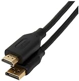 Amazon Basics DisplayPort to HDMI Display Cable, Uni-Directional, 4k@30Hz, 1920x1200, 1080p, Gold-Plated Plugs, 10 Foot, Black