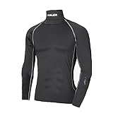 EALER Hockey Compression Shirt with Neck Guard, Neck Protect Long Sleeve Shirt, Hockey Jock for Men & Boys - Adult and Youth