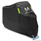MICTUNING Motorcycle Cover Waterproof Outdoor 210D Oxford 104 Inch All Season Universal - Dirt Bike Cover Sun Protection Tear-Proof Windproof with Cloth Lock-Holes & Reflective Strip(104’’×41’’×49’’)