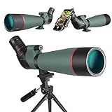 Joydate 20-60x80 Spotting Scopes for Target Shooting, BAK4 Waterproof Spotting Scope for Bird Watching Hunting Wildlife Viewing, HD Spotter Scope with Tripod Smartphone Holder and Carrying Bag