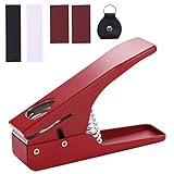 HXFAPOXI DIY Guitar Pick Maker Guitar Pick Punch Maker Plectrum Punch Kit with A Pick Wallet 2 Pieces of Fine Sandpaper and Two Complete Picks for You to Cut Red