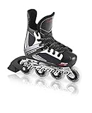 Bladerunner by Rollerblade Dynamo Jr Size Adjustable Hockey Inline Skate, Black and Red, Inline Skates , Size 4 - 7