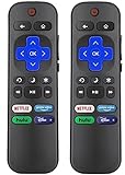 Rupmmehon (Pack of 2) Replacement Remote Control Universal for Roku TV/for Hisense/Element/TCL/Sharp/Onn/Philips/Hitachi/JVC Roku Series Smart TVs