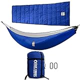 Oak Creek Hidden Ridge Underquilt/Topquilt Bundle. Full Length, Lightweight for Hammock Camping. 3-4 Seasons, 240T Rip-Stop Nylon Shell. Includes Carabiners and Compression Sack. Weighs 3.4 lbs.