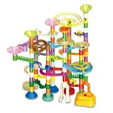 Marble Run for Kids Ages 4-8-12-150pcs Sturdy Building Toys - Amazing Fun Boys Girls Gifts - Magic Tracks - Glow in The Dark - Mindware - National Geographic - Marbles for Kids