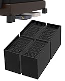 Hoyula [2023 Upgraded] 5' Bed Risers, Heavy Duty Funiture Lifters, Fits All Furniture Legs Couch, Sofa, Chair, Bed Raiser Elevator for Home Or Dorm Use, Set of 4, Rectangular