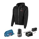 BOSCH GHH12V-20XXLN12 12V Max Heated Hoodie Kit with Portable Power Adapter - Size 2X Large
