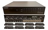 8x16 HDbaseT 4K Matrix SWITCHER 8x8 16x16 with 8 Receivers (CAT5e or CAT6) HDMI HDCP2.2 HDTV Routing SELECTOR SPDIF Audio CONTROL4 Savant Home Automation 4K2K