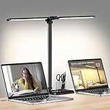 LED Desk Lamp Dimmable Table Lamp with USB Charging Port, 50 Lighting Modes, Adjustable Foldable Dual Swing Arm Architect Desk Lamp for Home Office, Eye-Caring Reading Lamp w/ Pen Holder 45min Timer
