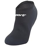 Sporti Neoprene Swim Fin Socks - Black - Small