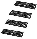 BirdRock Home Rubber Stair treads for Outdoors | Basket Weave Design | 9' x 30' | 4 Pack | Beautifully Designed Stair mats | Outdoor Stair treads Non-Slip Weather Resistant