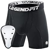 Legendfit Youth Boys Compression Shorts w/Cup Protector Athletic Sliding Underwear Baseball Football Lacrosse Cricket