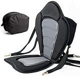 Seamander Kayak seat Canoe Seat with Detachable Back Storage Bag for Universal Sit (Black/Grey)
