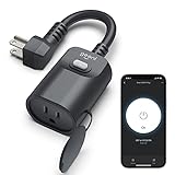 Geeni Indoor/Outdoor Smart Plug Weatherproof, 1 Socket –No Hub Wireless Remote Control and Timer –Works with Amazon Alexa, Google Assistant, Requires 2.4 GHz Wi-Fi, Black