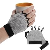 Zipcase Weighted Gloves for Tremors to Provide Hand Stability and Improve Hand Dexterity, Perfect Writing Weights & Hand strenthening Tool (1/2lb, Right） Gray