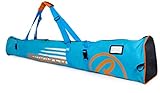 BRUBAKER Padded Ski Bag Skibag Carver Champion - Limited Edition - 190 cm / 74 3/4' Blue Orange