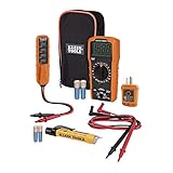Klein Tools MM320KIT Digital Multimeter Electrical Test Kit, Non-Contact Voltage Tester, Receptacle Tester, Carrying Case and Batteries