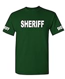 The Goozler Sheriff - Law Enforcement Duty Police cop - Mens Cotton T-Shirt, L, Forest