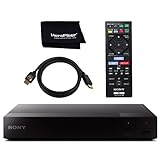 Sony 4K Upscaling 3D Home Theater Streaming Blu-Ray DVD Player with Wi-Fi, Includes HDMI Cable, Official Sony Remote, and Cloth