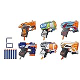 NERF MicroShots 6-Blaster Bundle - 6 Mini Dart-Firing Elite Blasters and 6 Official Elite Darts - for Kids, Teens, Adults (Amazon Exclusive), 1.73 x 16.5 x 10.98 inches