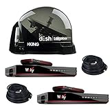 RV Wholesale Direct Dish Bundle DTP4900 Tailgater PRO Premium Satellite TV Antenna w/ 2 Wally Receivers with Additional 50' Cable (RWDCable50)