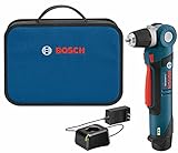 BOSCH PS11-102 12-Volt Lithium-Ion Max 3/8-Inch Right Angle Drill/Driver Kit with (1) High Capacity Battery and Charger , Blue