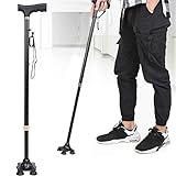 2pcs Walking sticks cane with LED light and safety alert, height adjustable aluminum walker walking stick, non-slip lightweight crutches for seniors and disabled 品牌所有者加微信 djddbyd