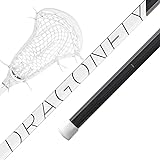 Epoch 2021 Women's Lacrosse Factory Set Up Complete Stick, Dragonfly Purpose 15° PRO 32' Shaft, Slim Concave Geometry, 7/8' Diameter, iQ9, Pro Mesh Pocket, White-S32