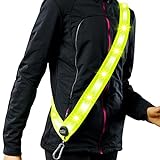 NordicFlows Rechargeable Led Reflective Lighted Vest for Walking in The Dark, LED Reflective Sash, Night Dog Walking Gear, Dog Lights for Night Walking, Reflective Running Gear for Dog Walking