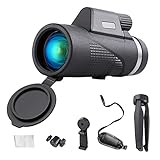 80x100 Monocular Telescope,High Magnification for Adults with Adapter BAK4 Prism,Easy to Carry with Armrest Strap,Suitable for Bird Watching,Travelling,Hiking,Concert and Outdoor Adventures…
