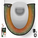 Heated Toilet Seat Cover, 2023 New - LIPSUN Soft Toilet Seat Warmer, 2 Levels Fast & Constant Heating/Soft Padded, Heated Cushion for Toilet Seat Elongated/Round/Oval, Gift for Winter & Christmas