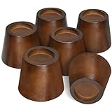 Sopicoz Wooden Furniture Risers 2 Inch Tapered Bed Risers Set of 6, Heavy Duty Wood Bed Lifts Risers for Table, Sofa, Couch, Desk, Dresser