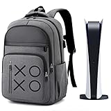 YB-OSANA Game Cosole Backpack Travel Bag Travel Carrying Case for PS5/PS4 Console and Accessories (Grey)