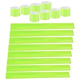 HEQUSigns 20 Pcs Reflector Snap Bands Fluorescent Slap Armbands Reflector Strips High Visibility Slap Safety Bands for Children Adults Boys and Girls When Cycling Running Jogging