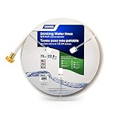 Camco TastePURE 75ft Drinking Water Hose - Lead and BPA Free - Reinforced for Maximum Kink Resistance - Features a 5/8' Inner Diameter (21008), White