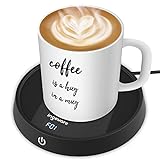 Coffee Cup Warmer for Desk: Coffee Mug Warmer Auto Shut Off & Temperature Settings - Smart Electric Coffee Warmer for Coffee Tea Milk and Cocoa