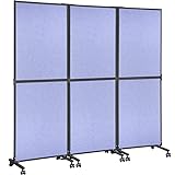 VEVOR Acoustic Room Divider 72' x 66' Office Partition Panel 3 Pack Office Divider Wall Steel Blue Office Dividers Partition Wall Polyester & 45 Steel Cubicle Wall Reduce Noise and Visual Distractions