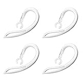 Marnana Ear Hooks, Flexible Ear Piece Clamp, Universal 0.24 Inches Clear Replacement Ear Loop Clips for Single Ear Bluetooth Heaset - Set of 4