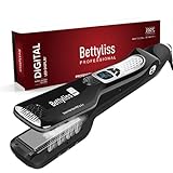 Bettyliss Steam Flat Iron Hair Straightener - Professional Hair Straightening Irons for Smooth and Frizz-Free Results (Black)