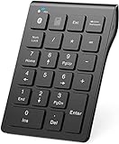 Bluetooth Number Pad, Rechargeable Wireless Numeric Keypad, Acedada 22-Keys Portable Slim Numpad for Data Entry, Bluetooth 10 Key for Laptop Computer, MacBook Air/Pro, iPad, iOS, Android, Windows
